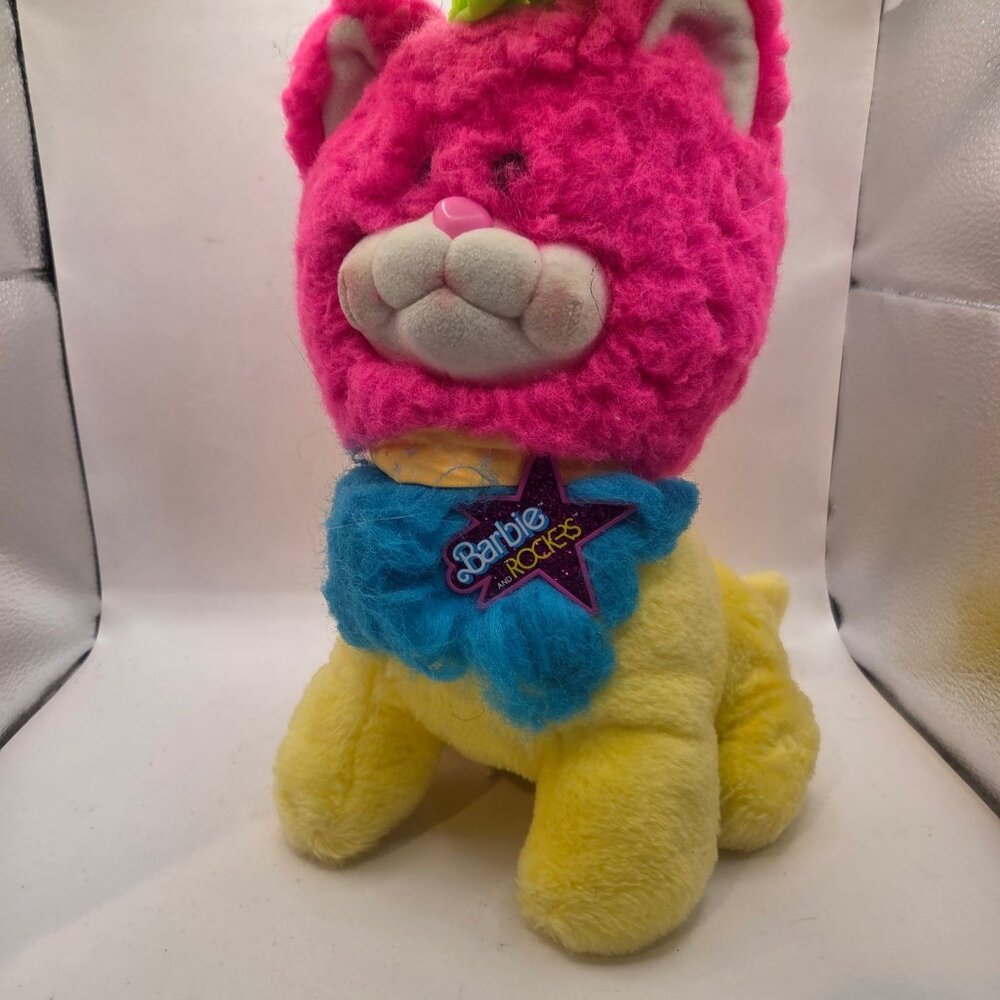Mattel Barbie and the Rockers Plush Lion Vintage 1986 Yellow Pink Collectible